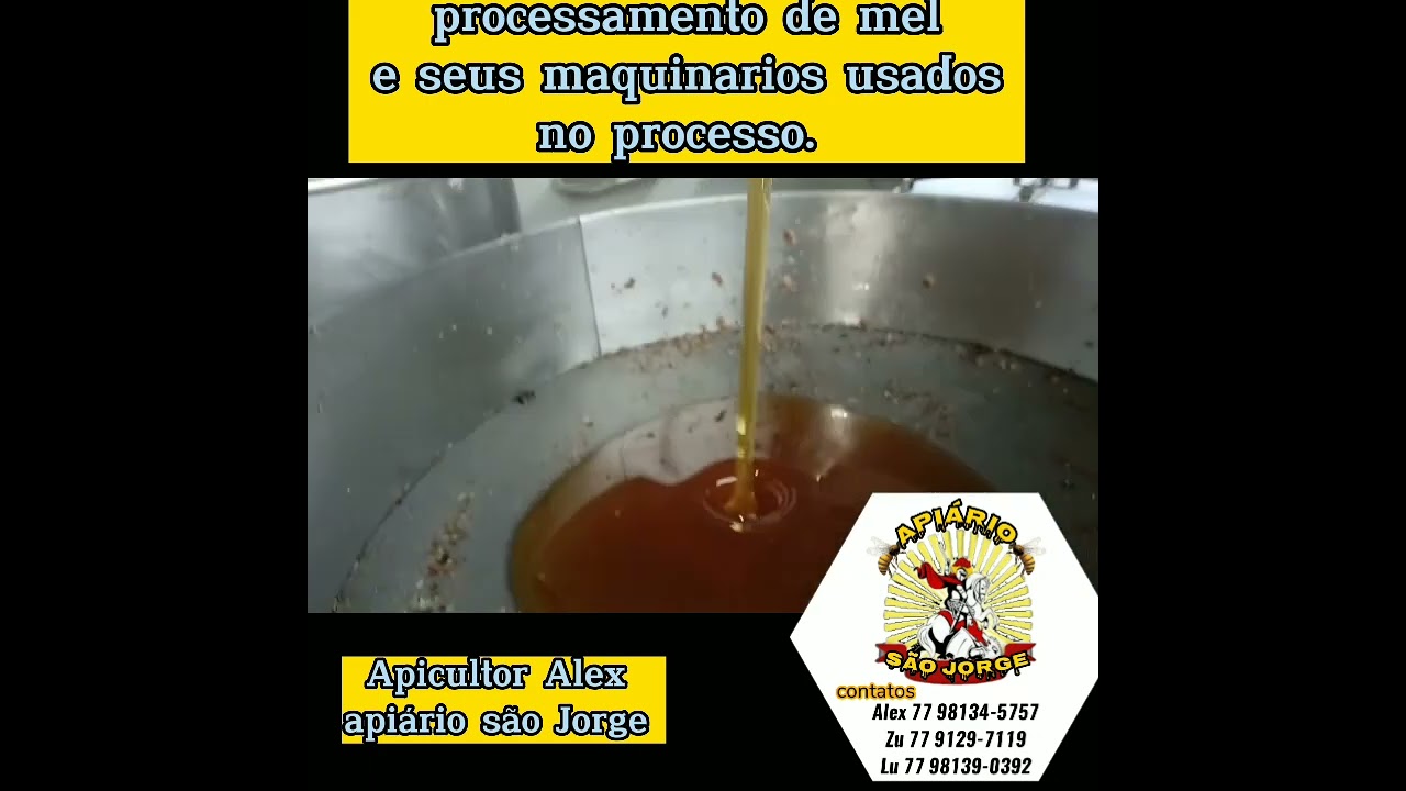 maquinarios usados no processamento de mel