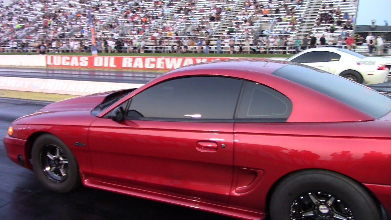 Twin Turbo 9.5 Deck Small Block Ford SN95 Mustang in Street Racer Wild Class at Street Car Takeover