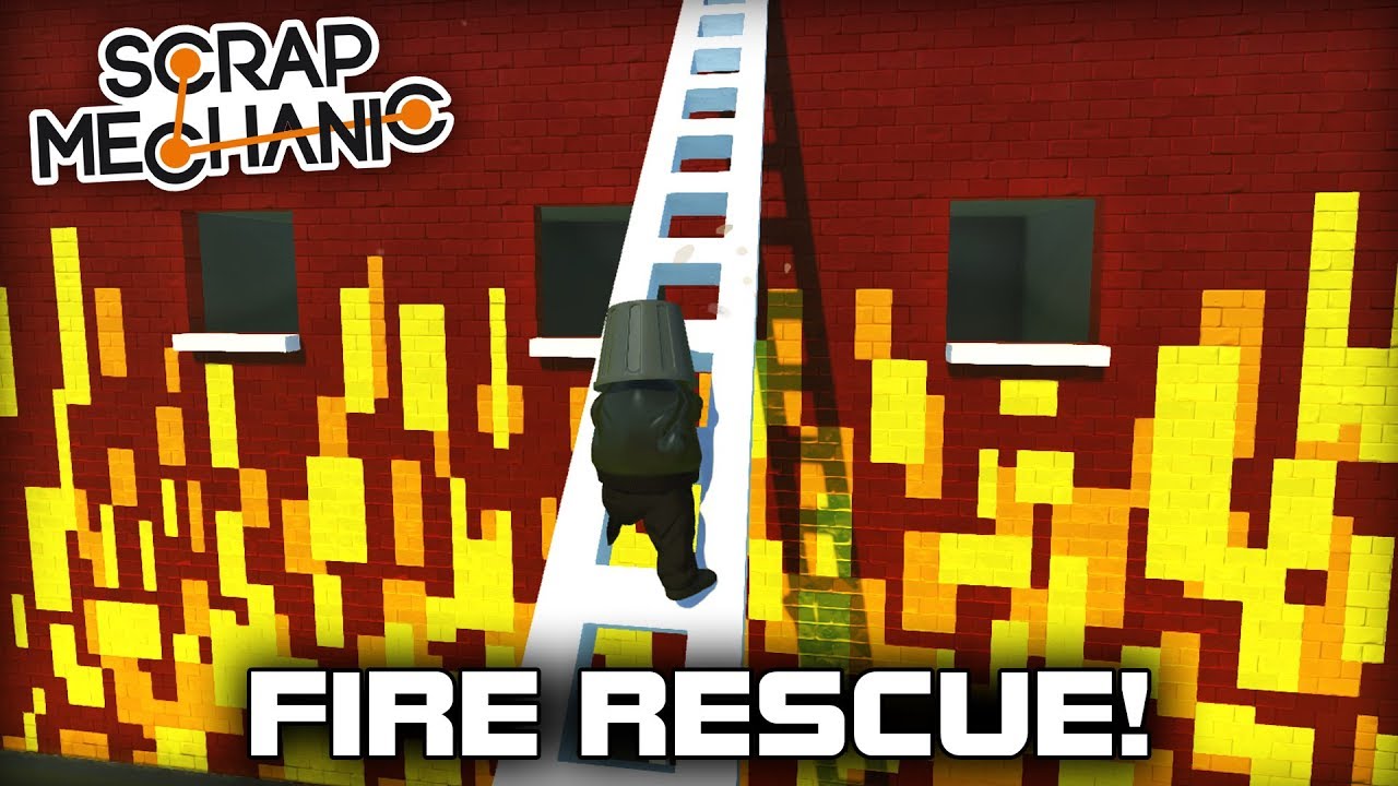 Multiplayer Fire Fighter Rescue Challenge! (Scrap Mechanic #276)