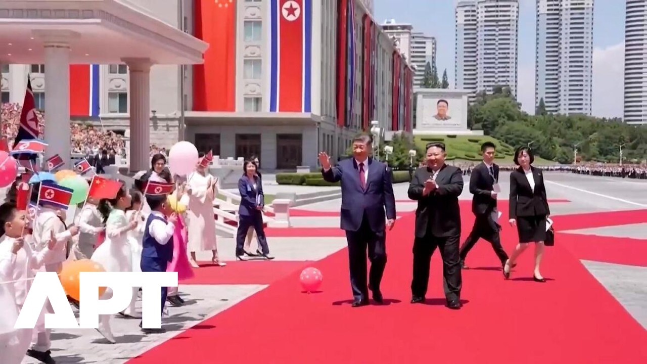 Watch: Xi and Kim Reunite in Pyongyang as Thousands Gather for Grand State Welcome Ceremony | APT