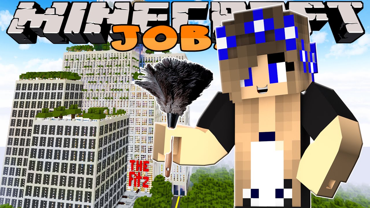 Minecraft Jobs-Little Carly Adventures-WORKING IN A HOTEL w/Little Kelly.