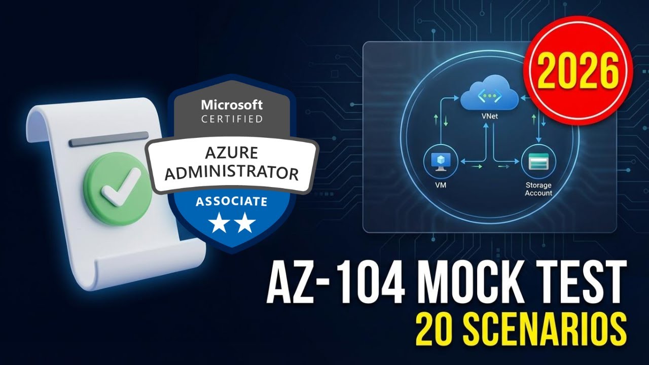 AZ-104 Practice Test 2026: 20 Tough Scenarios for Azure Administrators