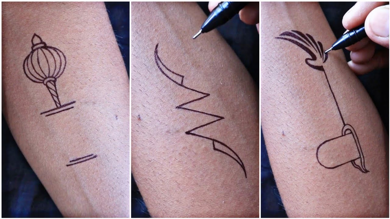 Simple tribal || Very unique Ram name tattoo and beautiful Bhole tattoo || new fresh