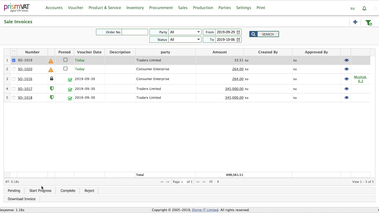 How to generate Mushak 6.3 in Prism VAT software