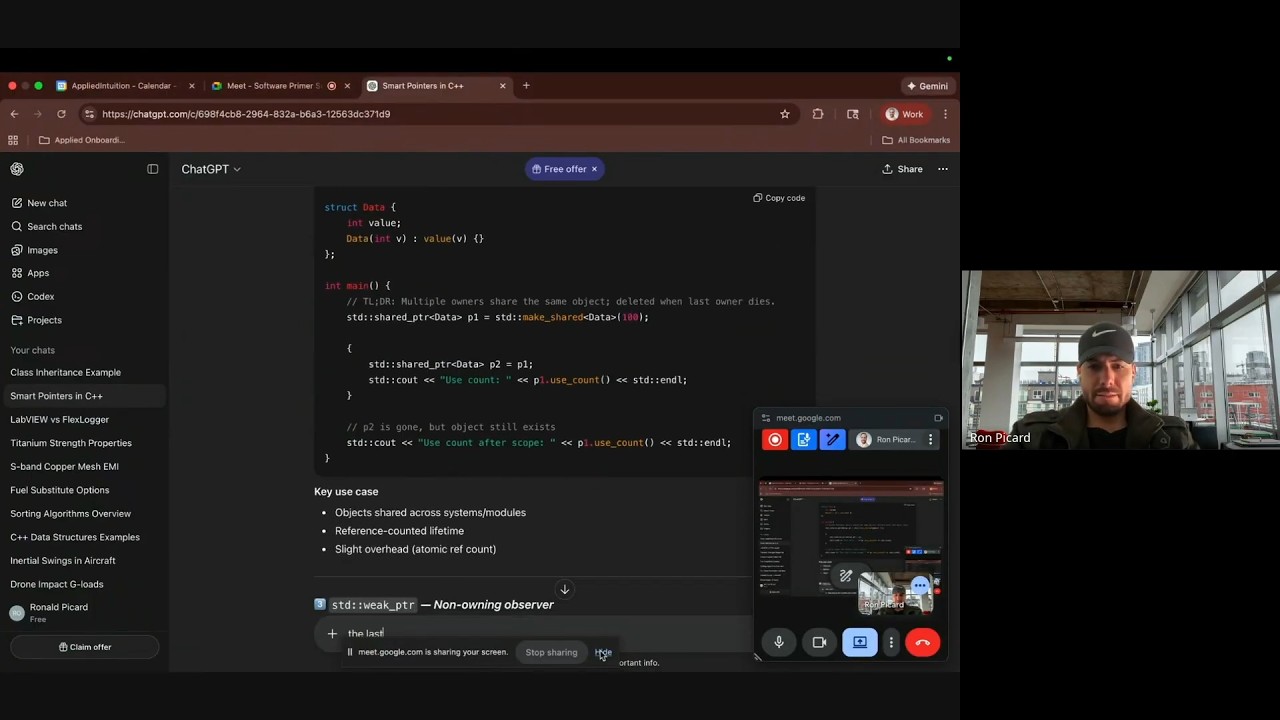 Software Lessons Session 24: Smart Pointers, Virtual Classes, Abstract Classes, Concrete Classes
