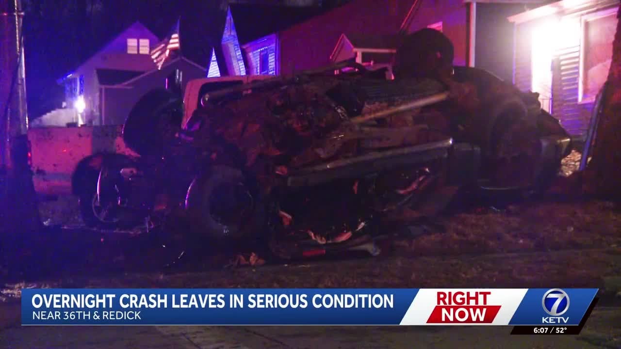 Two men in critical condition after rollover crash