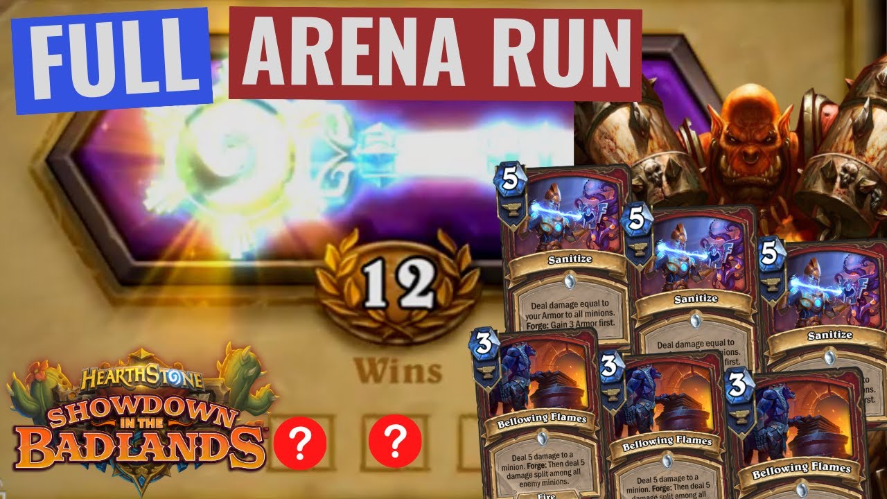 World Record Longest Arena Run EVER - 12 Win Fatigue Warrior - Hearthstone Badlands