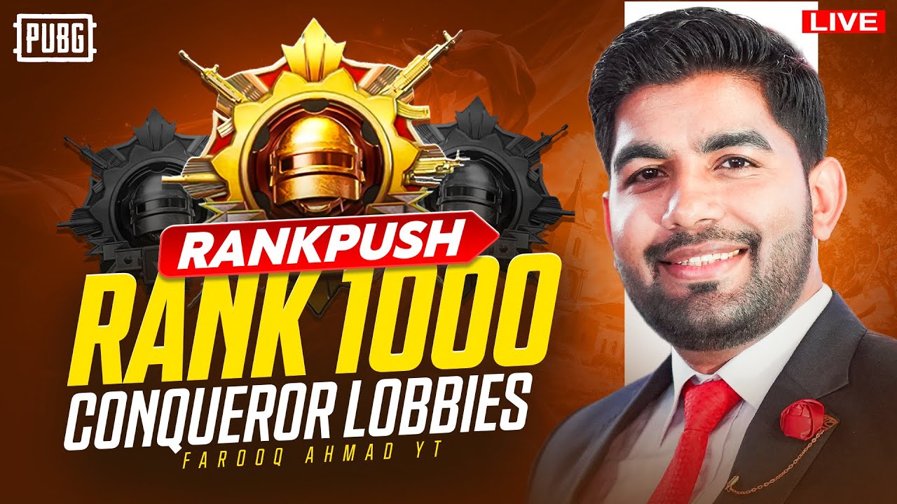Top 1000 Rank Lobbies in Rank Push to Conqueror |🔥 PUBG MOBILE Live 🔥