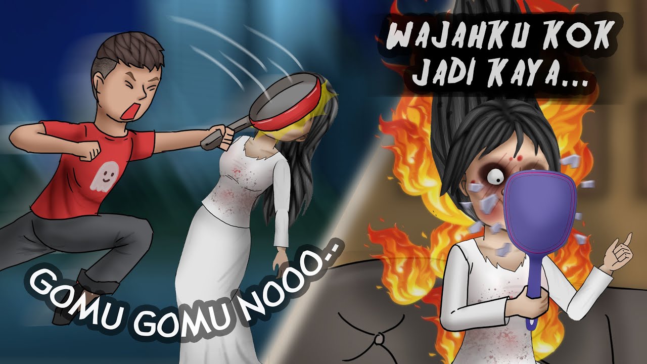 Kena Tabok Panci - Kuntilanak Jadi Jelek #HORORKOMEDI | Kartun Hantu Lucu