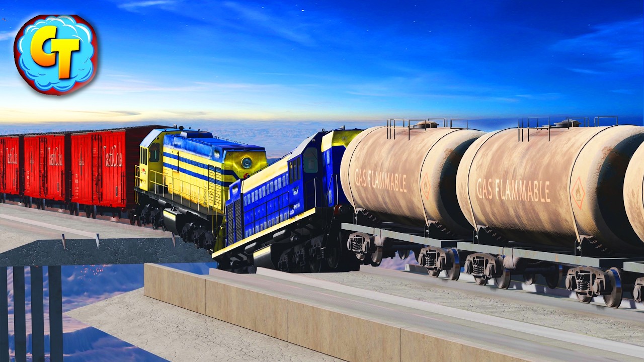 Wrong way Railroad Switch Failure Accidents Derailments ✅  BEAMNG.Drive LIVE STREAM
