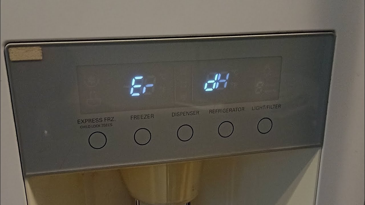 Холодильник LG GC-L207BVQ отображает ошибку DH, диагностика и решение