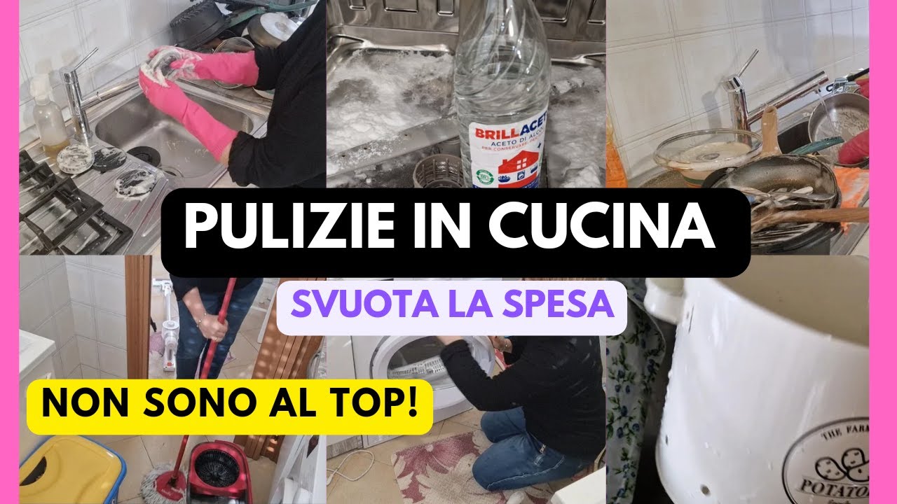 PULIZIE in CUCINA/LAVANDERIA e tanti piatti da lavare😱lavastoviglie rotta