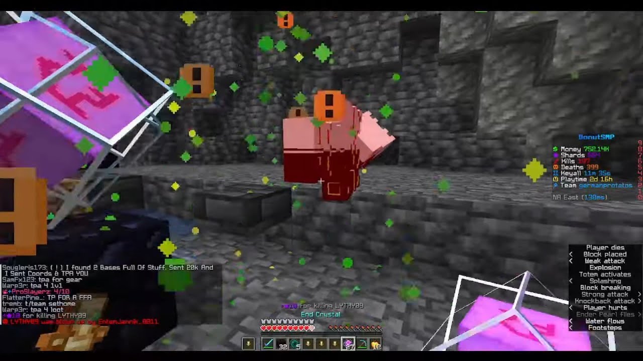 Killing tp Trappers on DonutSMP.net!