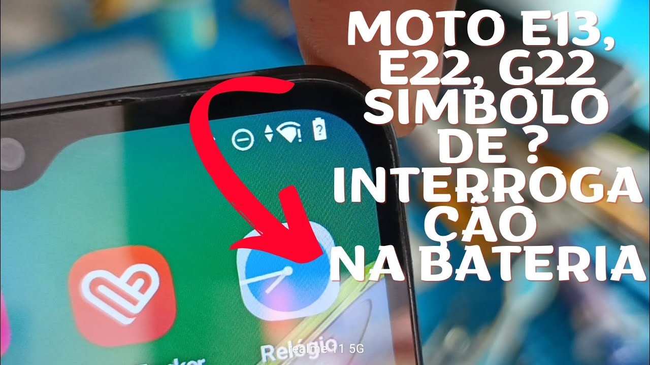 Moto E13, E22, G22, Simbolo de interrogação? na bateria 🔋