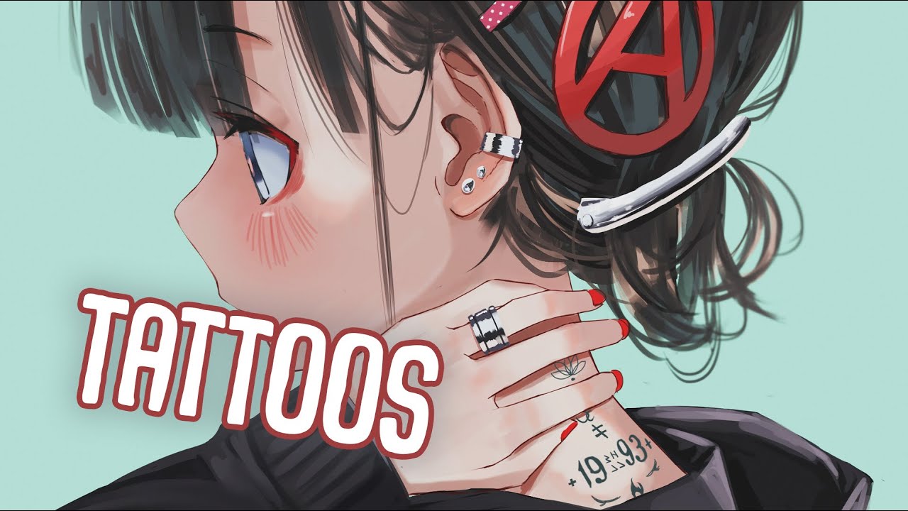 「Nightcore」→ Tattoos (Lyrics) by Gun Boi Kaz