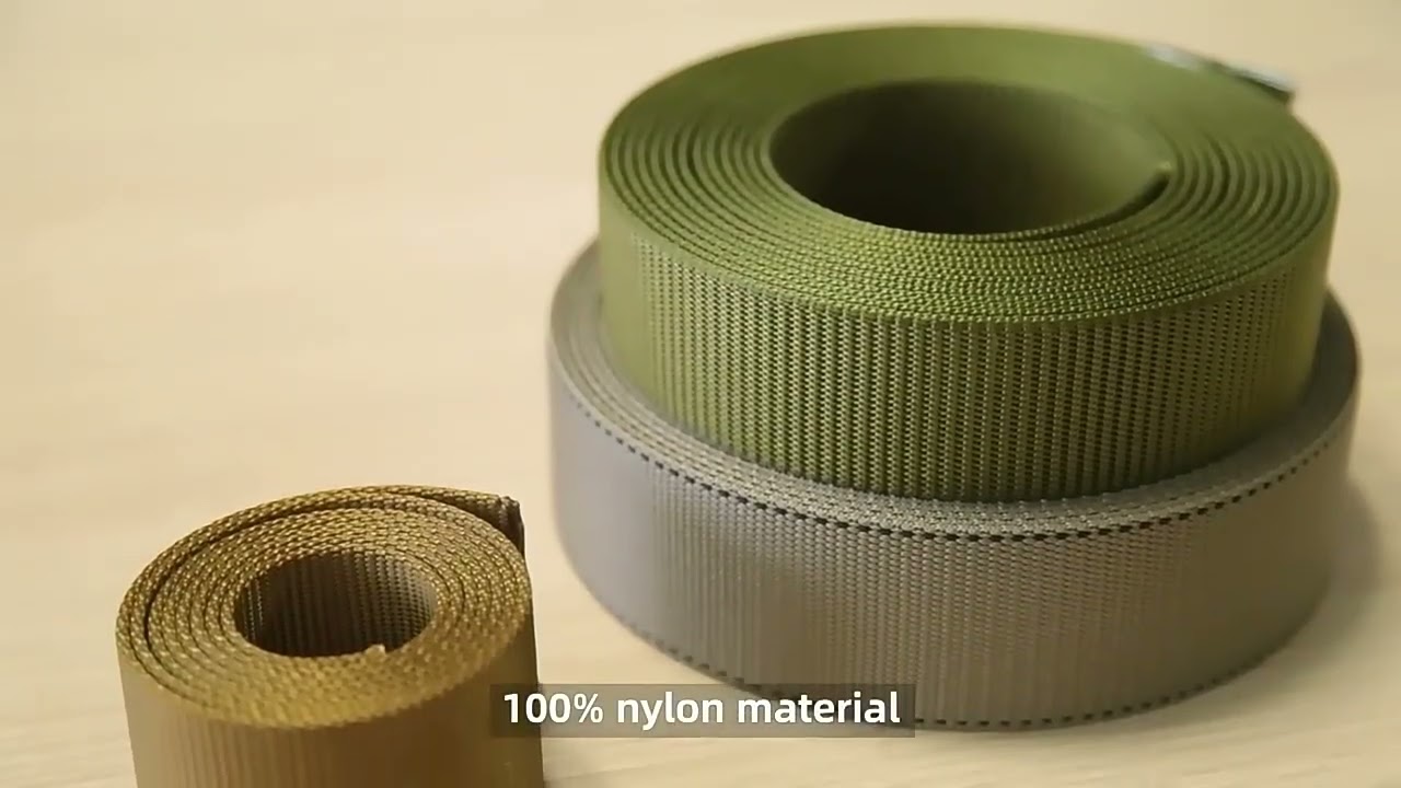Custom Pattern Logo Resin Treatment Durable Nylon Webbing Roll Belt Strap for Tactical Vest