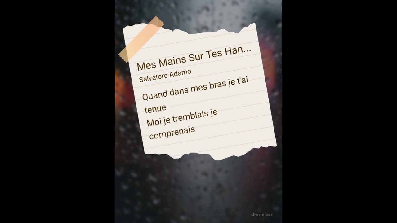 Mes mains sur tes hanches, Salvatore Adamo 