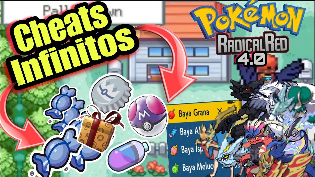 Cheat Codes [ Pokemon Radical Red 4.0 ] Rare Candy , bottle cap ,bayas ,mistery Gif y mas..