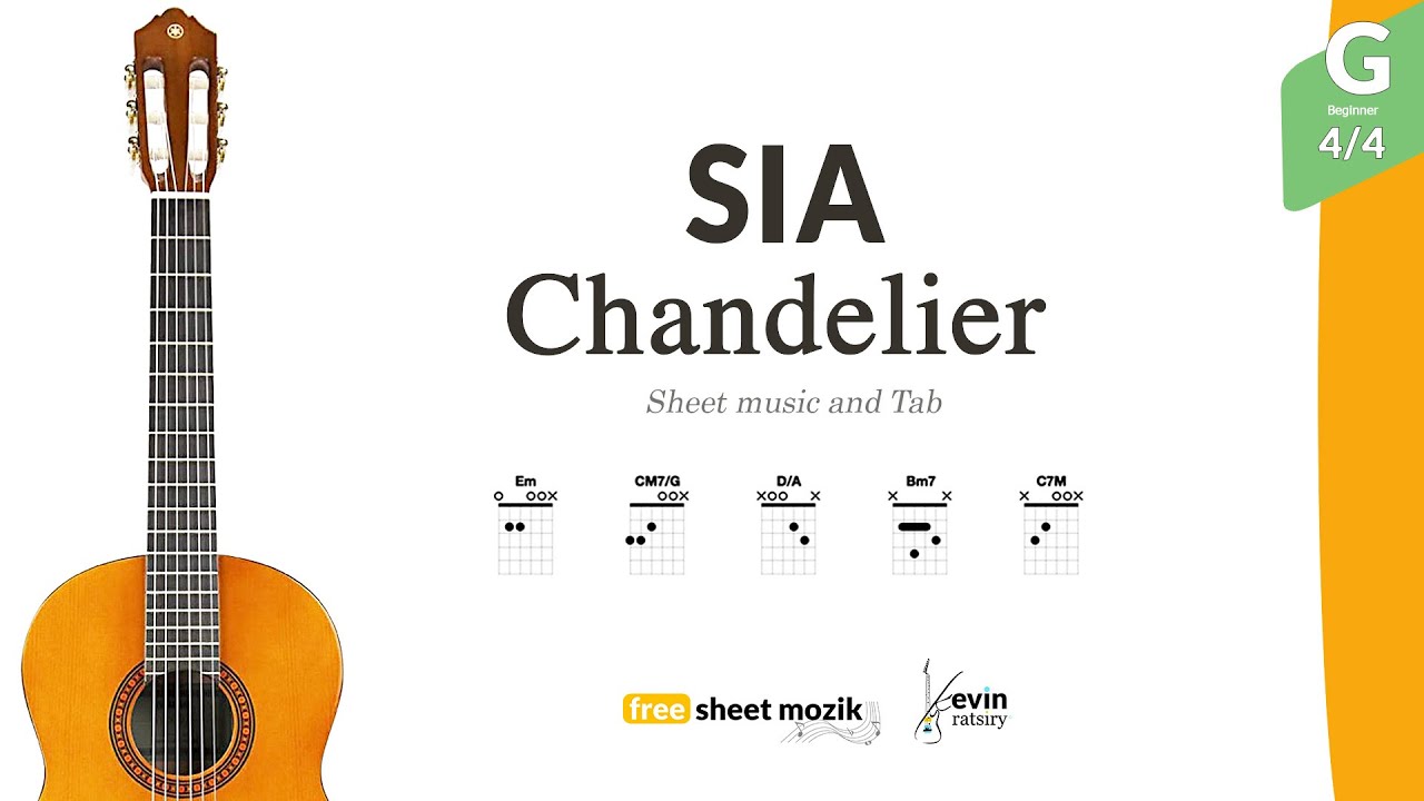 Sia - Chandelier for Absolute Guitar beginner (TAB)