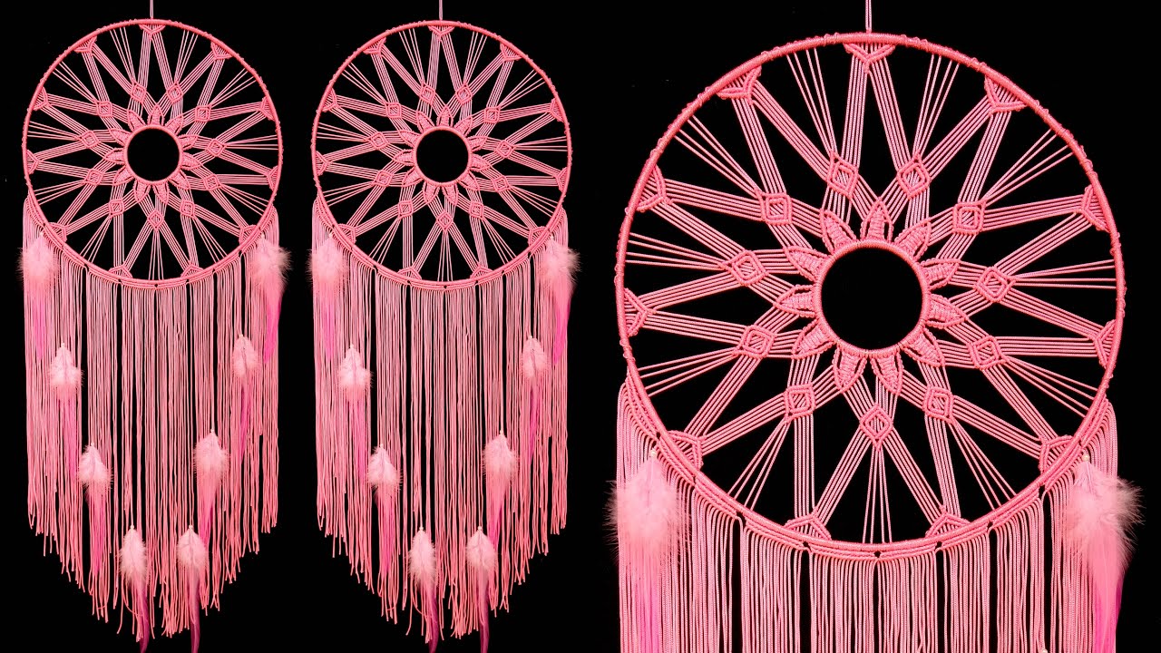 How to tie easy knot wall hanging dream catcher : Easy Handcraft project