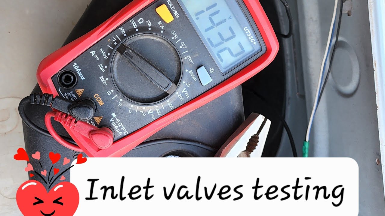 Washing machine water inlet valves testing