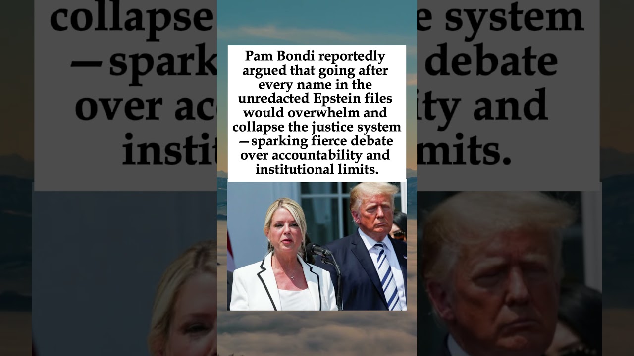Pam Bondi: Prosecuting Everyone in Epstein Files Would &ldquo;Collapse the Whole System&rdquo; #PamBondi