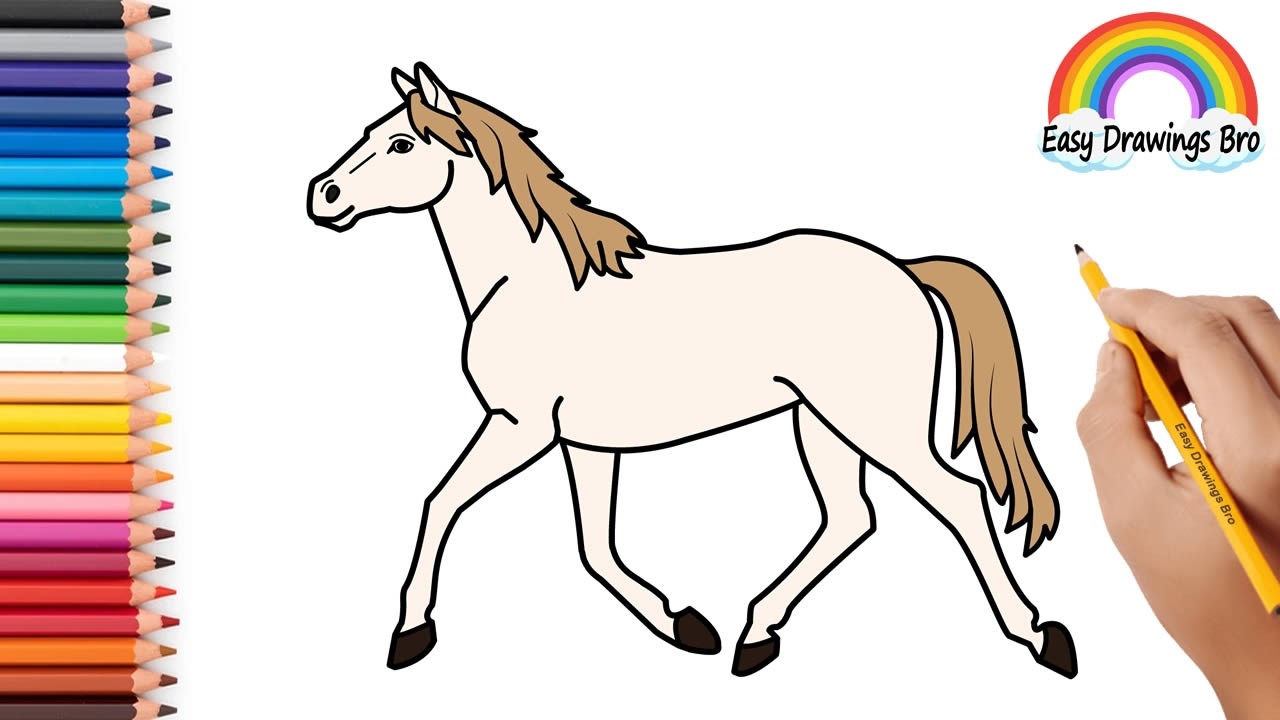 How to Draw an Horse Easy Step by Step 🐎