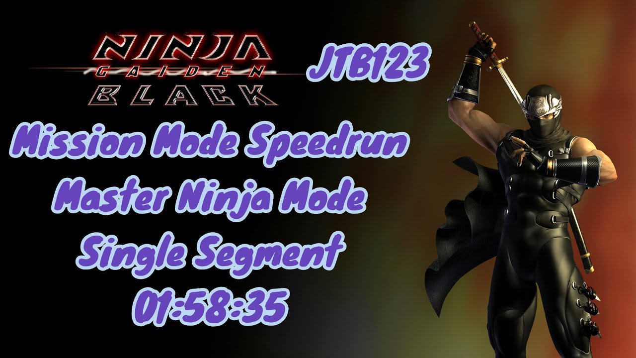 Ninja Gaiden Black - Mission Mode Master Ninja Speedrun - 01:58:35