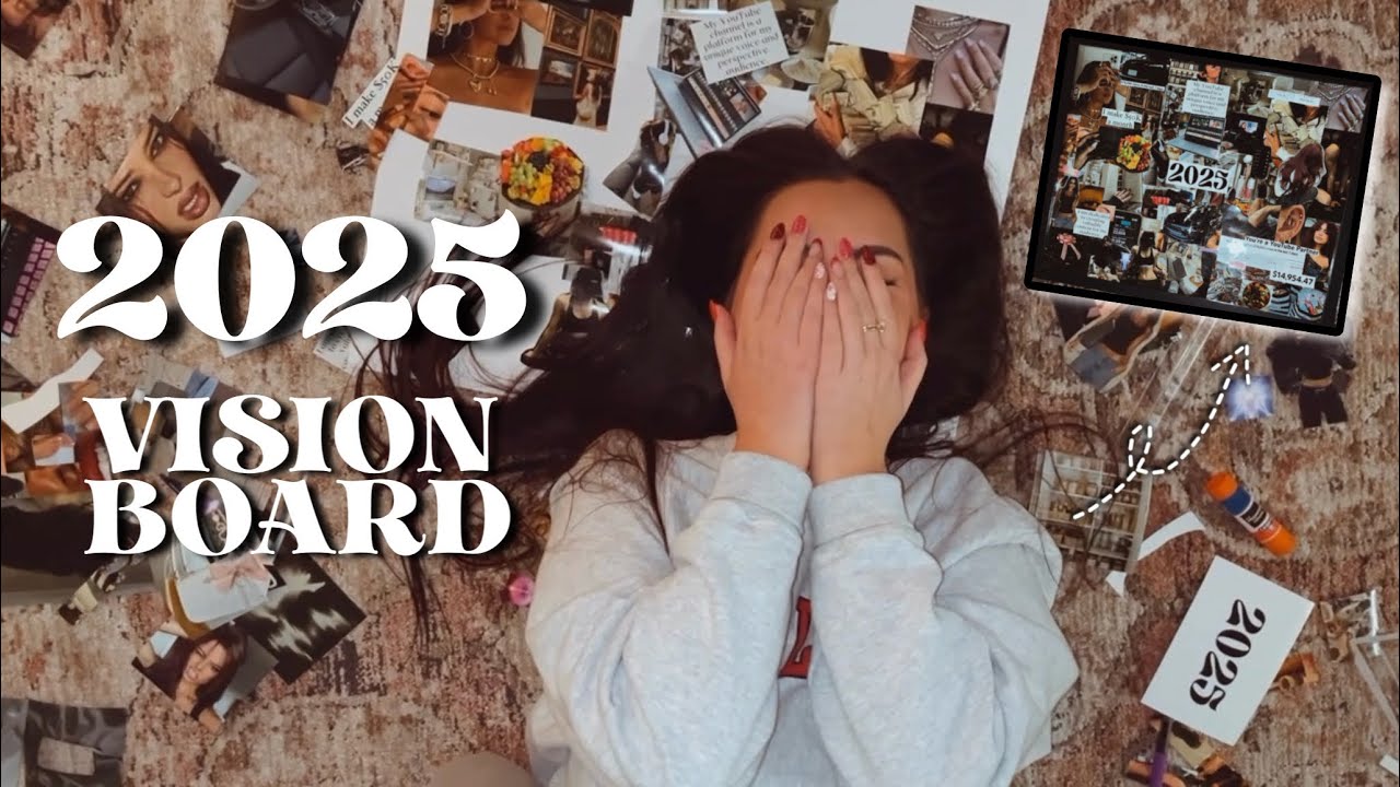 make a 2025 VISION BOARD with me (for manifesting!!)
