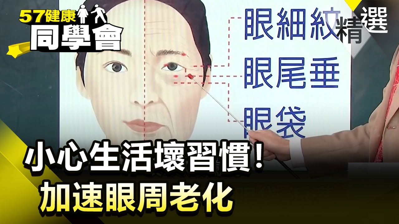 小心生活壞習慣！加速眼周老化【健康同學會】精華篇｜隋安德 許晶晶