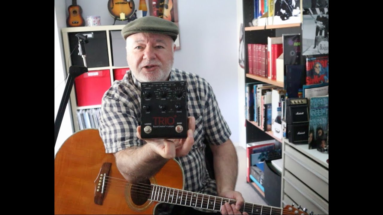 489.   Writing a song on the Digitech Trio -  Folk Swung Train Beat in G