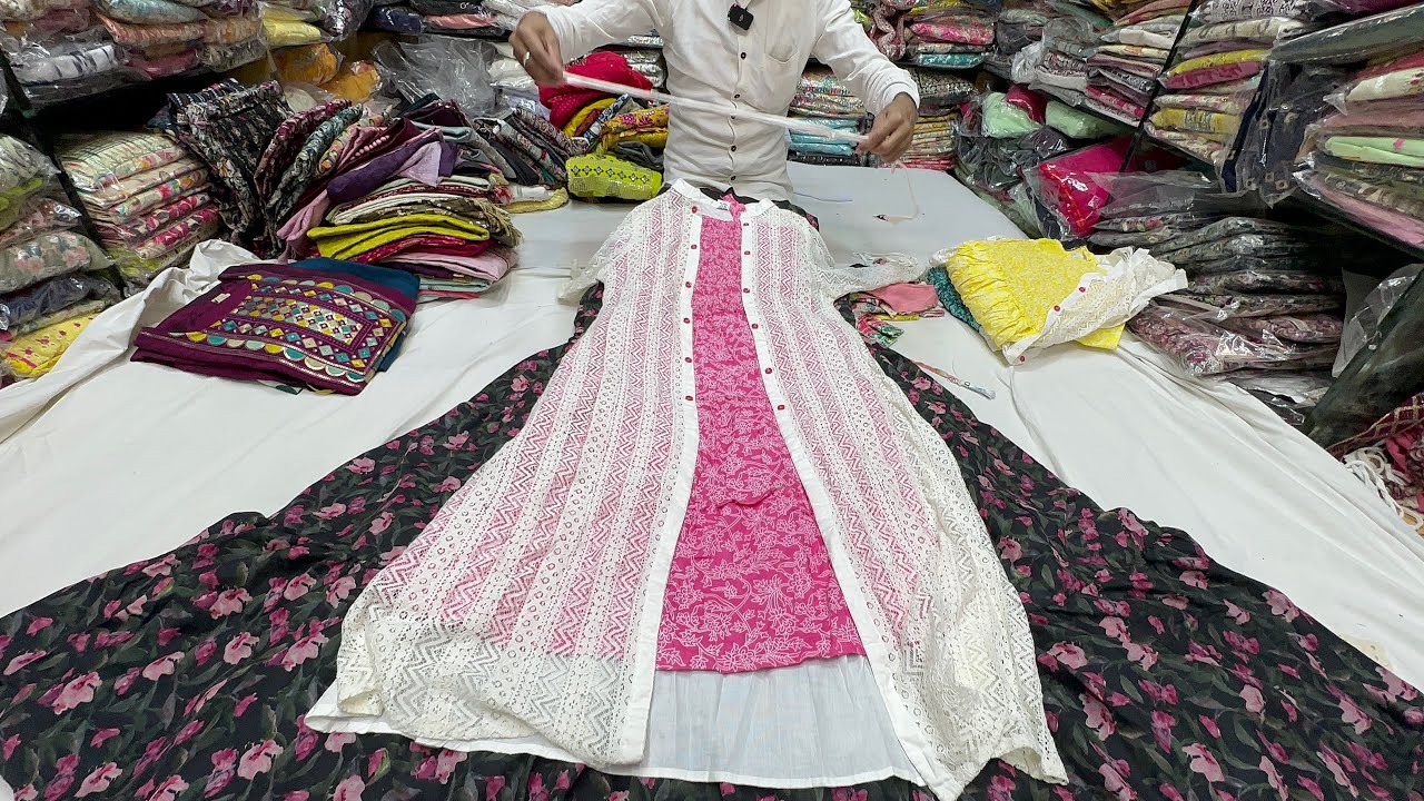 Chickpet Bangalore wholesale umbrella kurtis and kurti sets single piece courier available