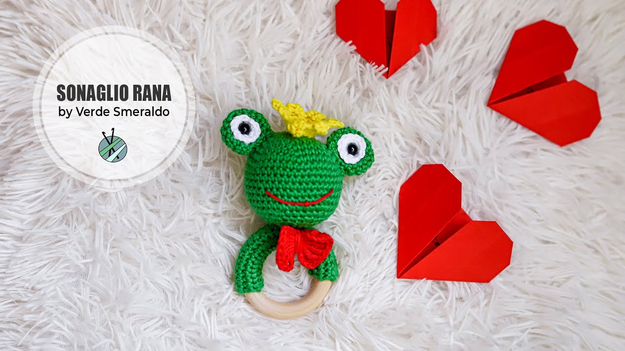 Uncinetto amigurumi : Sonaglio rana  - How to make a frog rattle