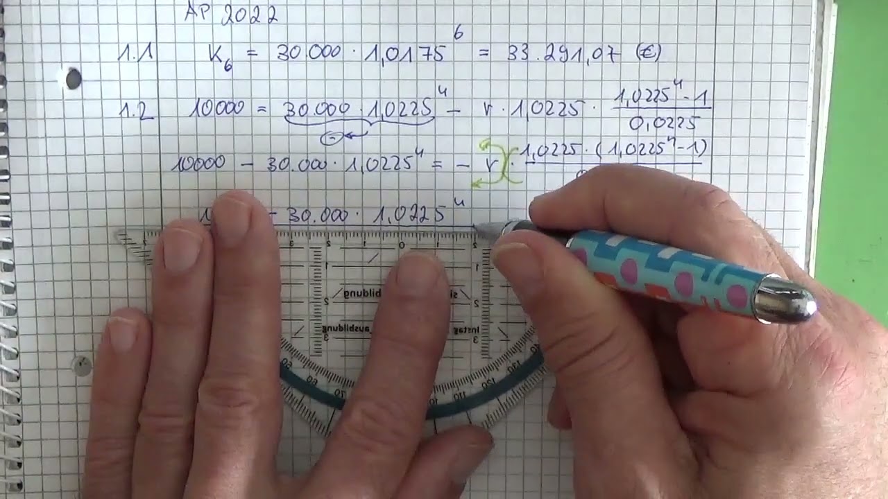 WIRTSCHAFTSSCHULE LEHRER WALTER AP 2022 Finanzmathematik