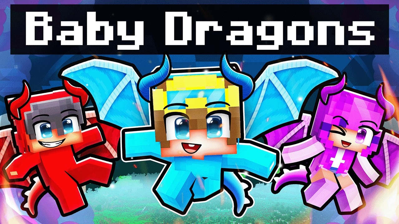 We Turned Into BABY DRAGONS In Minecraft!