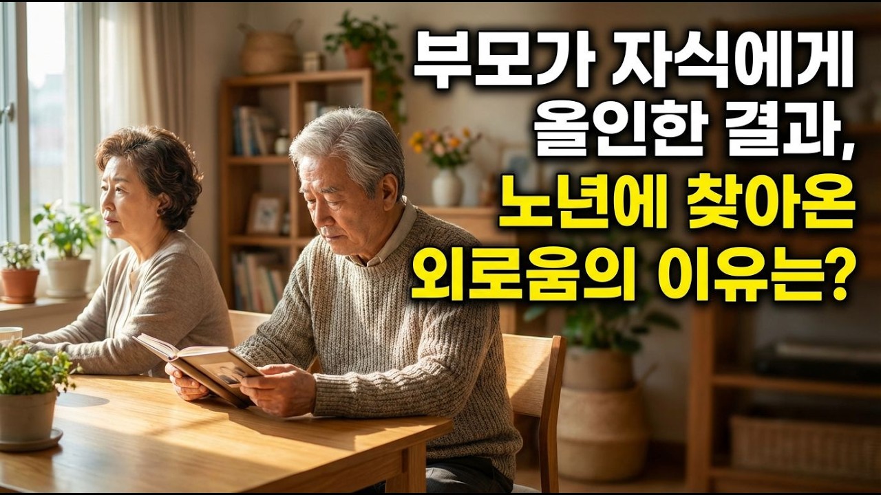 부모가 자식에게 올인한 결과, 노년에 찾아온 외로움의 진짜 이유는?
