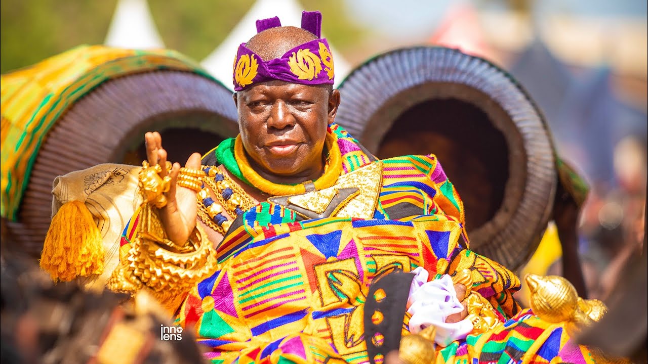 Otumfuo Osei Tutu II attends Hogbetsotso Za 2022 with Asanteman in Anloga in the Volta Region
