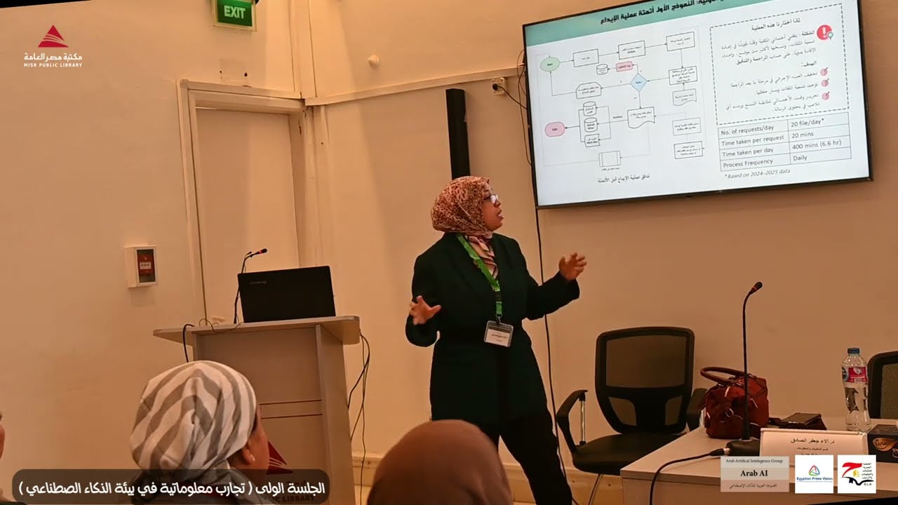 محاضرة تقنيات الأتمتة المدعومة بالذكاء الاصطناعي تجربة المكتبة الرقمية بجامعة الإسكندرية