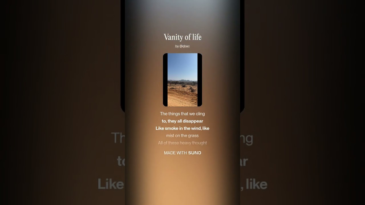 Vanity of life