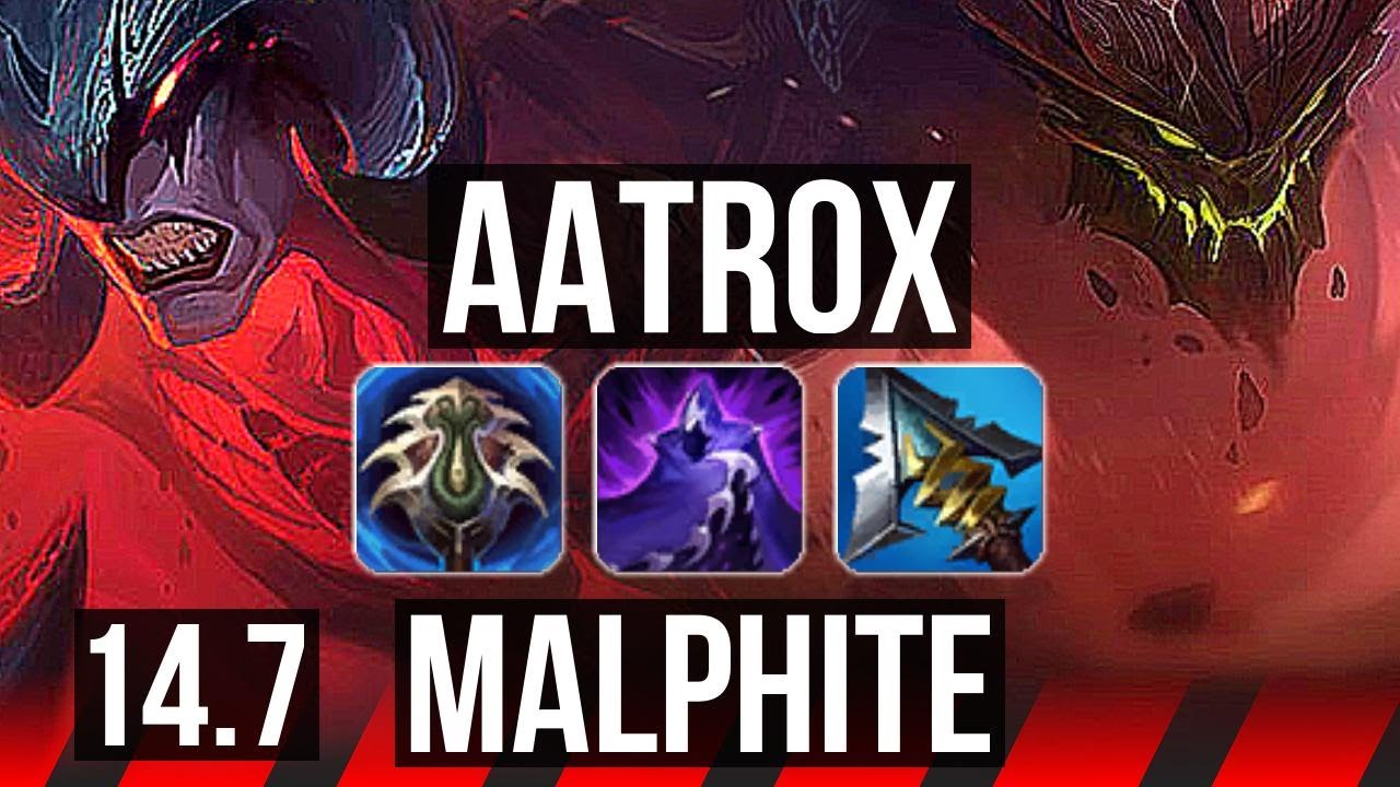 AATROX vs MALPHITE (TOP) | Quadra, 68% winrate, Rank 7 Aatrox, 6 solo kills | TR Challenger | 14.7