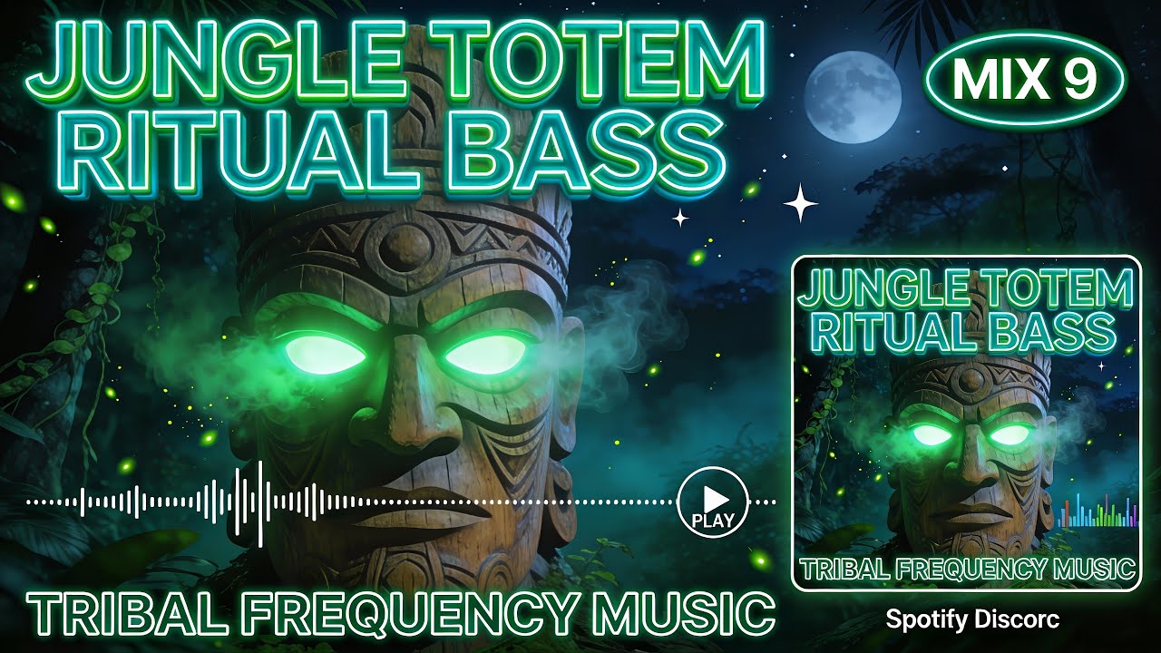 Tribal Ritual Deep Dark Bass (No Vocals) | Mix 8Hypnotic Jungle Psytrance Rave Visualizer 4K #rest