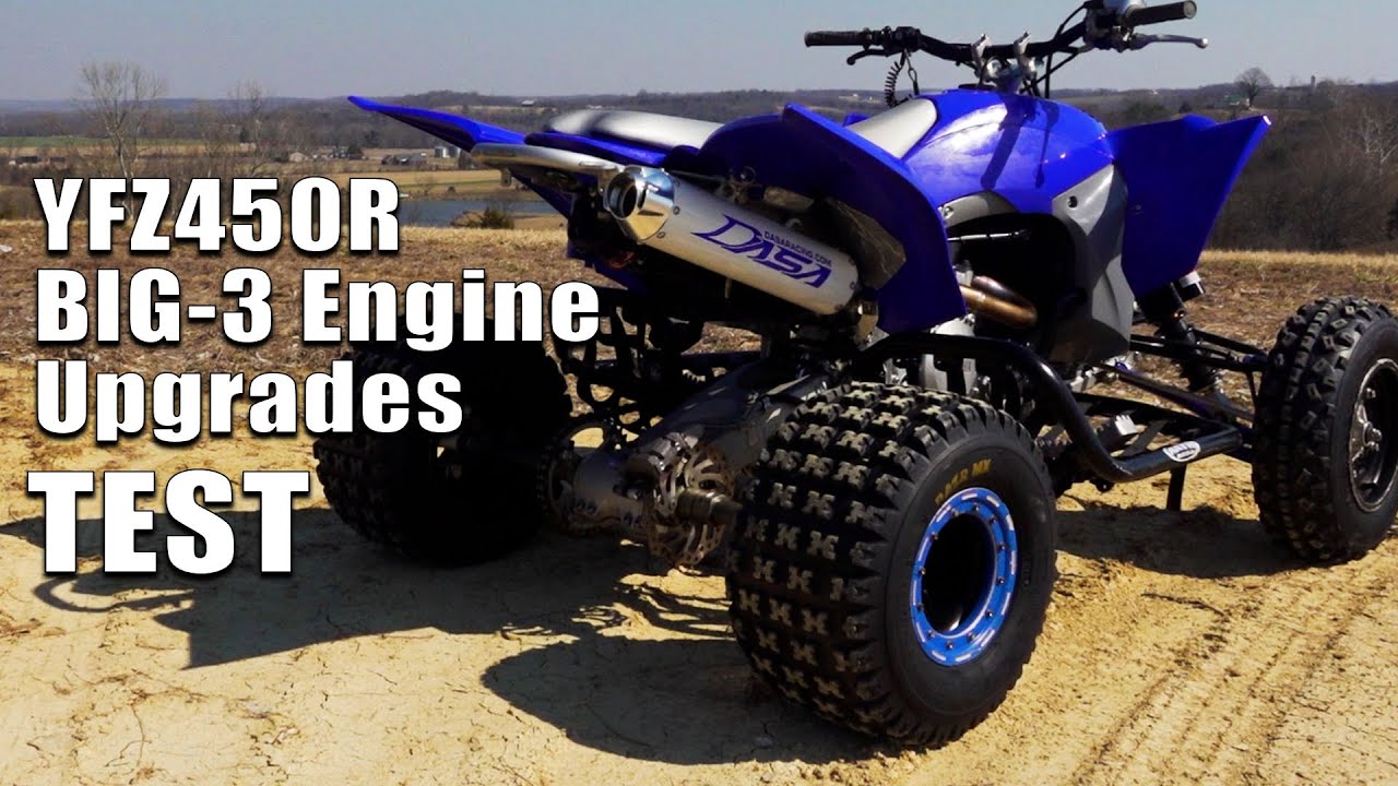 Модернизация двигателя Yamaha YFZ450R Big 3, выхлопная система Dasa, пользовательский впускной ко...