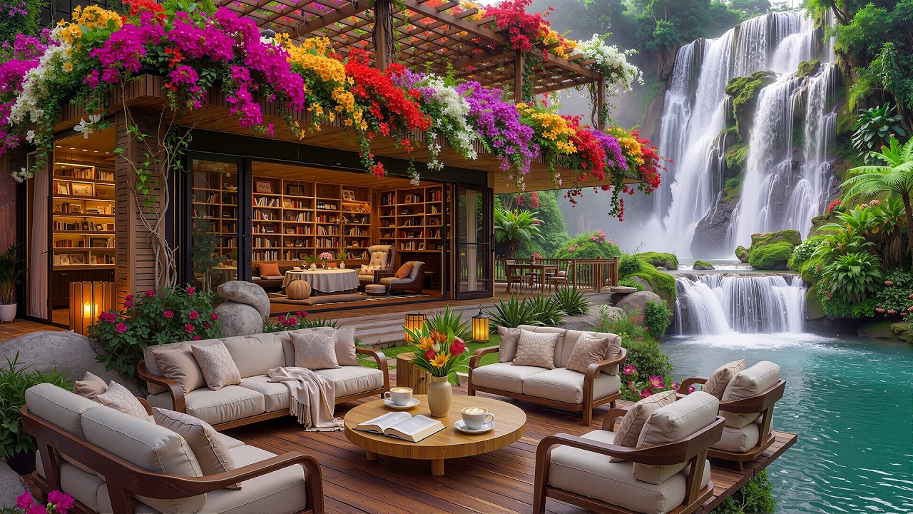 Peaceful Forest Book & Café Jazz 🌿 Smooth Instrumentals & Natural Ambience for Study & Work