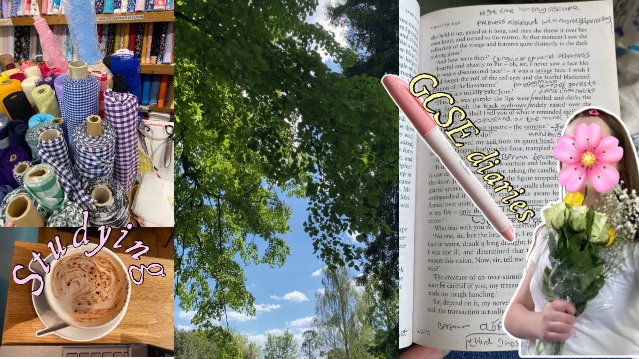 ✏️ GCSE DIARIES | British school leavers day 🥲 Study leave Productive stressed VLOG 📖 prom shopping