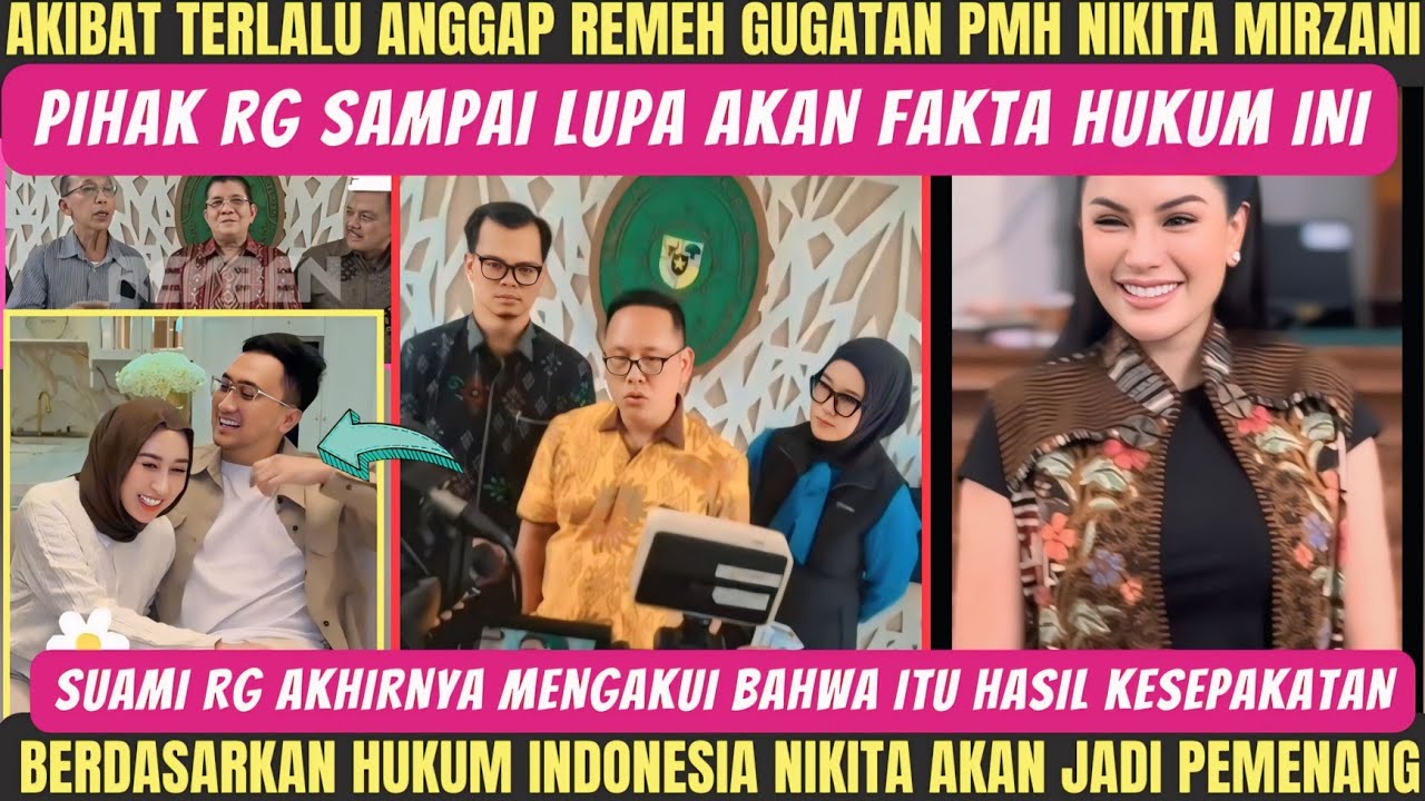 AKIBAT TERLALU ANGGAP REMEH‼️SAMPAI LUPA FAKTA HUKUM INI‼️AKHIRNYA SUAMI RG AKUI ITU KESEPAKATAN‼️
