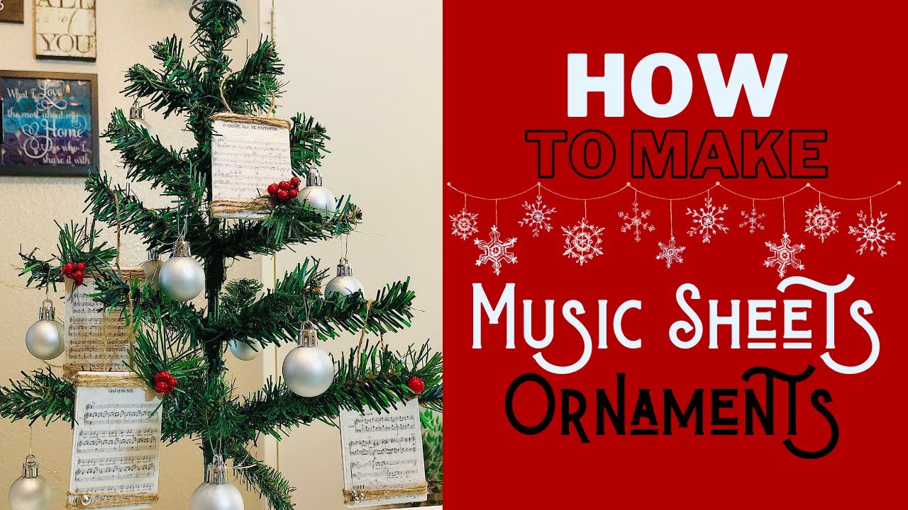 How to make Music Sheets Ornaments | Cricut | Print then Cut