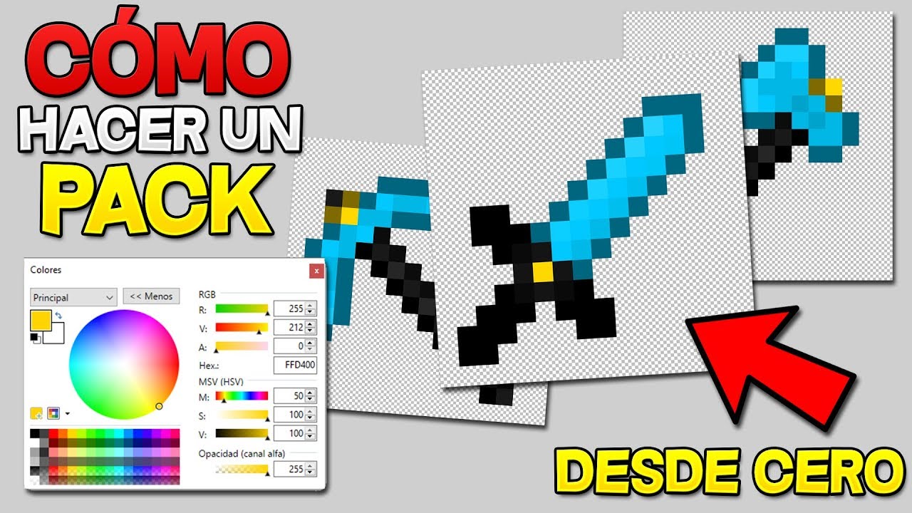 😲&iquest;C&Oacute;MO HACER un TEXTURE PACK DESDE 0%?😲 | Espadas & Herramientas.