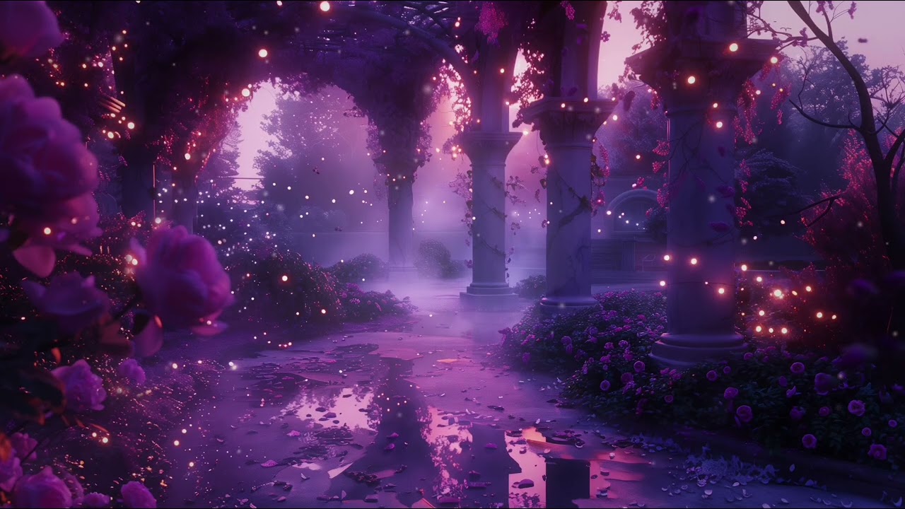 Garden Ambience for Sleep | Misty Dream Garden for Relaxation & Meditation (10 Hours)