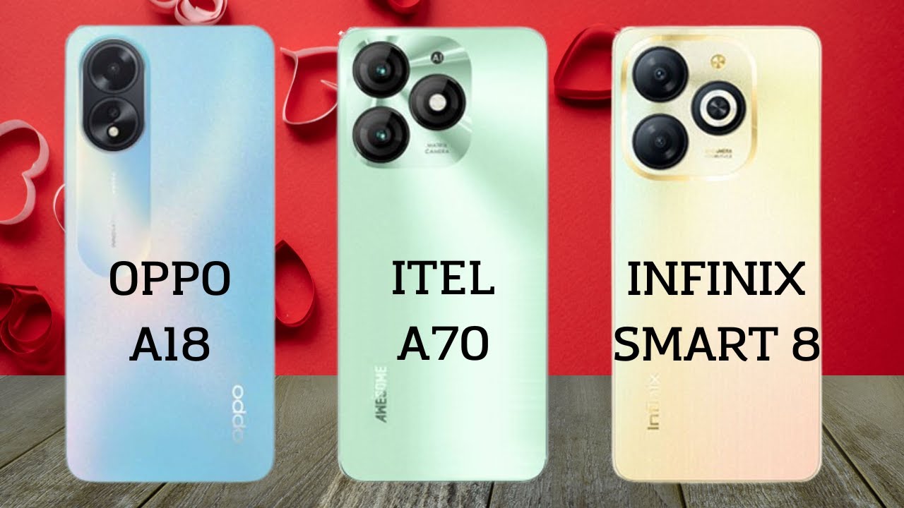Oppo A18 против Itel A70 против Infinix Smart 8