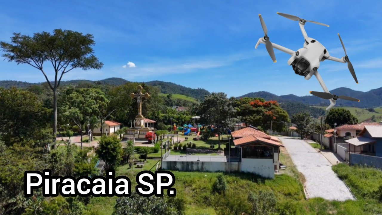 Cidade de Piracaia vista do alto com mini 4pro 